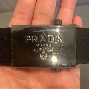Prada! Black nylon belt